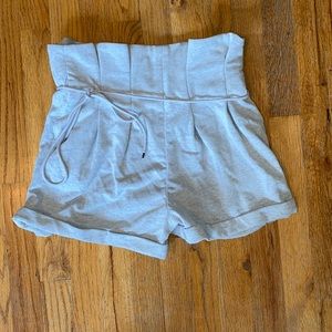 l'acadamie grey sweat pants high waist shorts med